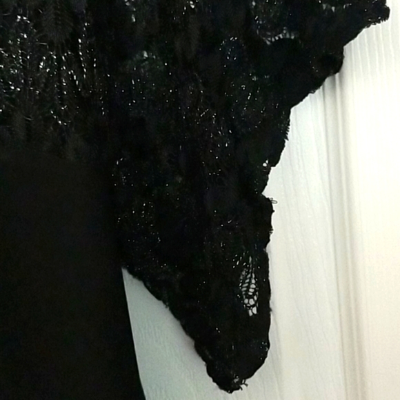 Studio 1940 Black Lace and Tricot Top - Picture 4 of 8
